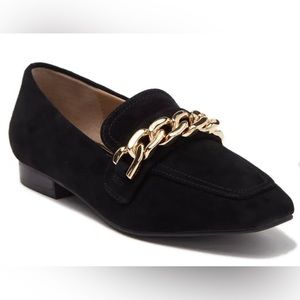 Steve Madden Rilynn Chain Loafer in Suede Black, US 9